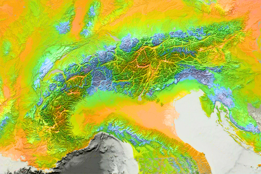 carte du climat alpes
